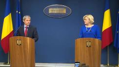 Briefing susținut de prim-ministrul României, Dacian Cioloș, și Comisarul European pentru Politică Regională, Corina Crețu