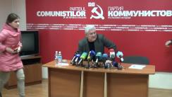 Conferință de presă susținută de președintele Partidului Comuniștilor din Republica Moldova, Vladimir Voronin