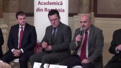 Dezbaterea organizată de Fundația Universitară a Mării Negre și Societatea Academică din România cu tema „Fondul Moldova - Planul Marshall al României pentru Republica Moldova”