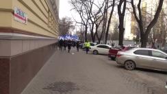 Acțiune de protest organizată de Partidul Nostru, condus de Renato Usatîi, în fața Reședinței Președintelui Timofti de pe strada Nicolae Iorga