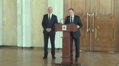 Declarațiile lui Pavel Filip și Andrian Candu după ședința de lucru a membrilor Guvernului, conducerii Parlamentului și a comisiilor permanente