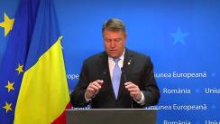 Declarația președintelui României, Klaus Iohannis, la finalul ședinței Consiliului European