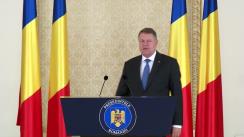 Declarația președintelui României, Klaus Iohannis, după ședința Consiliului Suprem de Apărare a Țării