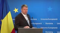 Declarație de presă susținută de președintele României, Klaus Iohannis, la finalul Consiliului European