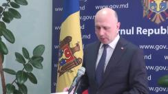 Briefing susținut de prim-ministrul Pavel Filip după ședința comitetului permanent de monitorizare a cazurilor de interes social sporit