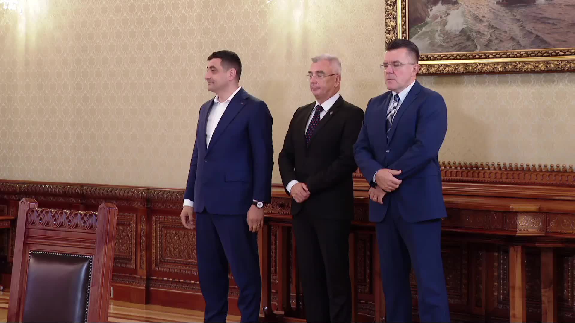 Consultări la Palatul Cotroceni cu partidele și formațiunile politice parlamentare - Alianța pentru Unirea Românilor (AUR), în vederea desemnării candidatului la funcția de prim-ministru al României