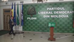 Briefing susținut de președintele fracțiunii parlamentare a PLDM, Tudor Deliu
