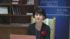 „De vorbă cu Ministrul tău”. Invitat Violeta Alexandru, Ministrul pentru Consultare Publică și Dialog Civic