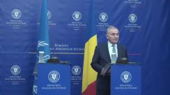 Briefing susținut de ministrul Afacerilor Externe al României, Lazăr Comănescu, și directorul general al AIEA, Yukiya Amano