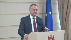 Declarațiile lui Igor Dodon în timpul ședinței Parlamentului Republicii Moldova din 21 aprilie 2016