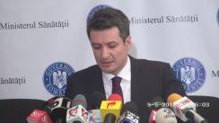 Declarații de presă susținute de ministrul Sănătății, Patriciu-Andrei Achimaș-Cadariu