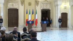 Declarație de presă comună a Președintelui României, Klaus Iohannis, și a Președintelui Republicii Italiene, Sergio Mattarella