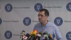 Conferință de presă susținută de ministrul Sănătății, Vlad Voiculescu