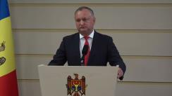 Declarațiile lui Igor Dodon în timpul ședinței Parlamentului Republicii Moldova din 21 iulie 2016