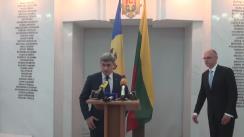 Conferință de presă susținută de ministrul Afacerilor Interne al Republicii Moldova, Alexandru Jizdan, și ministrul Afacerilor Interne al Republicii Lituania, Tomas Zilinskas