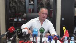 Conferință de presă susținută de președintele PSRM, Igor Dodon