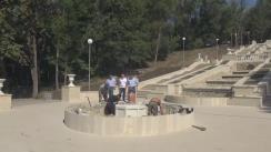 Dorin Chirtoacă inspectează lucrările de pe șantierul din Parcul „Valea Morilor”