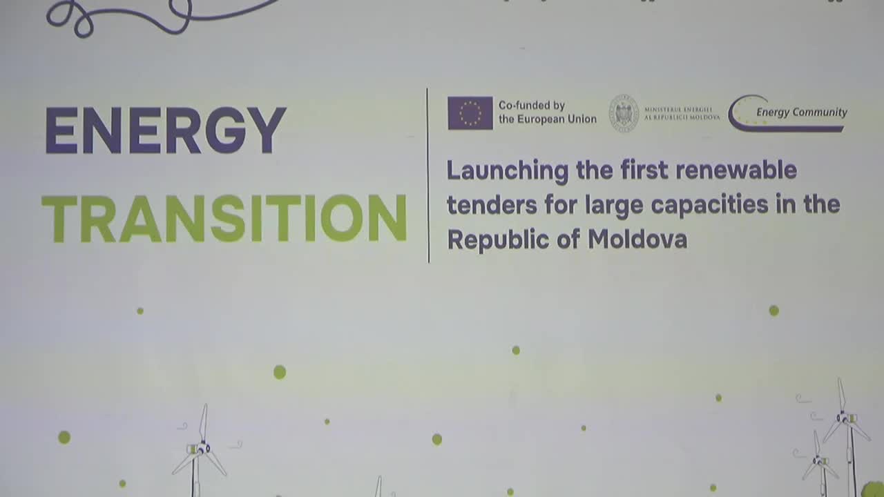 Evenimentul „Tranziția energetică: Lansarea primelor licitații pentru capacități mari de energie regenerabilă în Republica Moldova”