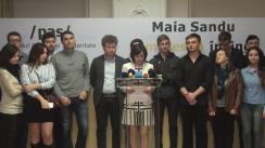 Conferință de presă susținută de candidatul la funcția de președinte al Republicii Moldova din partea PAS, Maia Sandu, cu tema „Guvernarea se teme de votul studenților”