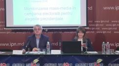 Conferință de presă cu tema „Monitorizarea mass-mediei în perioada electorală: prezentarea raportului nr. 4 (14 - 20 octombrie 2016)”