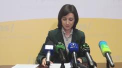 Conferință de presă susținută de candidatul la funcția de președinte al Republicii Moldova, Maia Sandu, cu tema „Dosarul penal redeschis de Procuratura Generală - culmea inventivității guvernării actuale în tehnologii electorale”