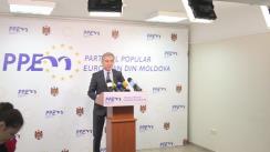 Conferință de presă susținută de candidatul PPEM pentru alegerile la funcția de Președinte a Republicii Moldova, Iurie Leancă