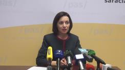 Conferință de presă susținută de candidatul la funcția de președinte al Republicii Moldova din partea PAS, Maia Sandu, cu tema „Studenții și cetățenii din diaspora au dreptul să voteze”