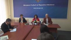 Conferință de presă organizată de Ministerul Culturii și Muzeul Național de Artă al Moldovei prilejuită de finalizarea lucrărilor de consolidare și restaurare al blocului Dadiani