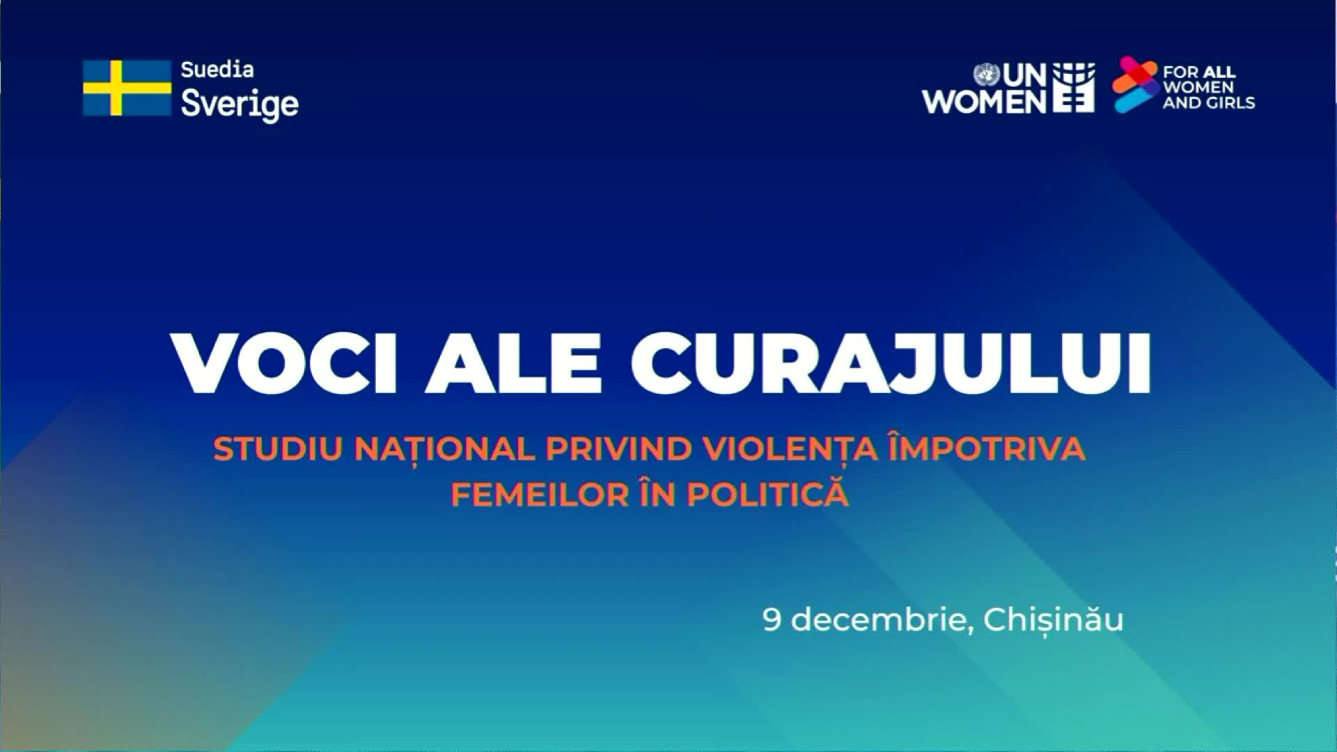Evenimentul de lansare a Studiului Național privind Violența împotriva Femeilor în Politică în Republica Moldova