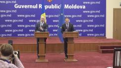 Briefing de presă susținut de prim-ministrul, Pavel Filip, și președintele Parlamentului, Andrian Candu, cu privire la decizia Consiliului de Directori Executivi al FMI despre aprobarea Acordului cu Republica Moldova