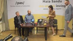 Conferință de presă susținută de candidatul la funcția de președinte al Republicii Moldova, Maia Sandu