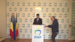Conferință de presă susținută de președintele executiv al PMP, Valeriu Steriu