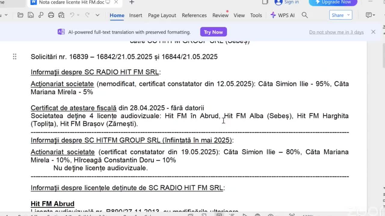 Ședința Consiliului Național al Audiovizualului din 22 mai 2025