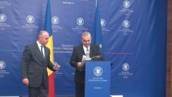 Conferință de presă pentru prezentarea bilanțului mandatului la conducerea MAE de către ministrul afacerilor externe, Lazăr Comănescu