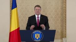 Declarație de presă susținută de Președintele României, Klaus Iohannis