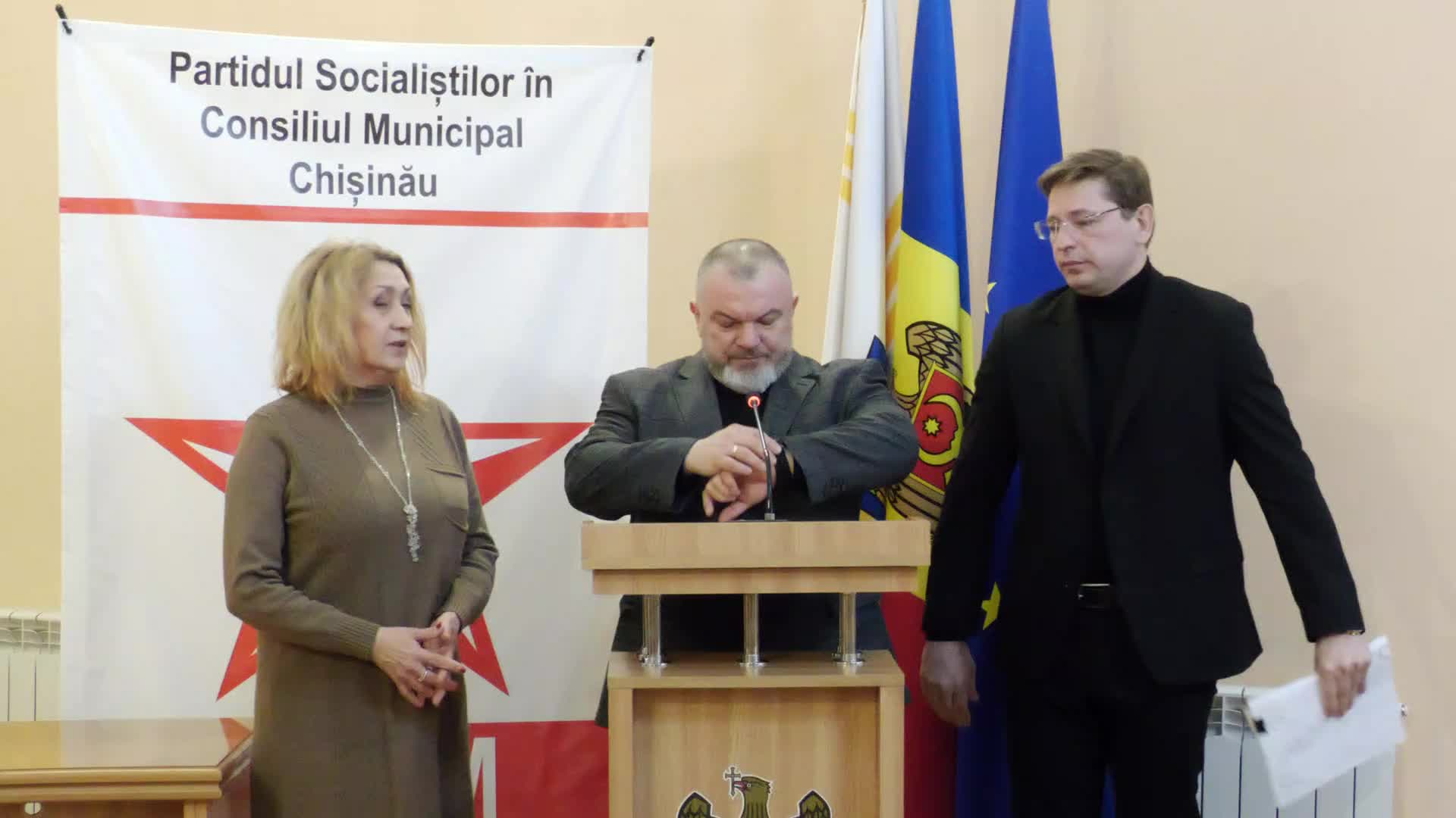 Conferință de presă susținută de fracțiunea PSRM din Consiliul Municipal Chișinău cu tema „Poziția PSRM privind situația din CMC”