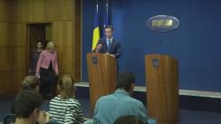 Declarații de presă susținute de premierul Sorin Grindeanu și ministrul Justiției, Florin Iordache, la sfârșitul ședinței de guvern