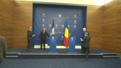 Declarații de presă susținute de ministrul român al afacerilor externe, Teodor Meleșcanu, și secretarul de stat pentru afaceri europene din cadrul Ministerului francez al Afacerilor Externe și Dezvoltării Internaționale, Harlem Désir