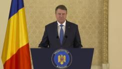 Declarație de presă susținută de Președintele României, Klaus Iohannis