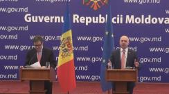 Briefing de presă susținut de prim-ministrul Republicii Moldova, Pavel Filip, și șeful misiunii FMI, Ben Kelmanson, de prezentare a concluziilor misiunii de evaluare, efectuată de echipa de experți a Fondului Monetar Internațional în perioada 14 - 28 februarie 2017