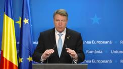 Declarație de presă susținută de președintele României, Klaus Iohannis, la finalul reuniunii Consiliului European