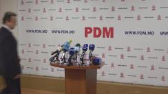 Briefingul săptămânal organizat de Partidul Democrat din Moldova