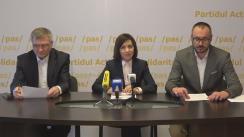 Conferință de presă susținută de Maia Sandu, Președintele PAS, Nicolae Roșca, membru în Biroul Permanent Național, și Sergiu Litvinenco, jurist, cu tema „Sistemul electoral actual trebuie îmbunătățit, nu schimbat. Politicienii corupți trebuie să plece.”