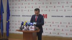 Briefingul săptămânal organizat de Partidul Democrat din Moldova