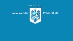 Declarație de presă susținută de purtătorul de cuvânt al Președintelui României, Mădălina Dobrovolschi