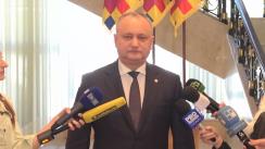 Declarație de presă susținută de Președintele Republicii Moldova, Igor Dodon