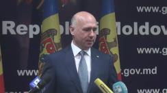 Declarațiile premierului Pavel Filip, după ședința Comisiei pentru Situații Excepționale în legătură cu chestiunea deșeurilor din orașul Chișinău