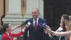 Declarație de presă susținută de Președintele Republicii Moldova, Igor Dodon