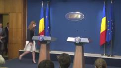 Declarație de presă susținută de Premierul României, Sorin Grindeanu