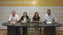 Conferință de presă organizată de Partidul Acțiune și Solidaritate cu tema „Opinia Comisiei de la Veneția pe marginea schimbării sistemului electoral și riscurile iminente în caz de nerespectare a recomandărilor acesteia”